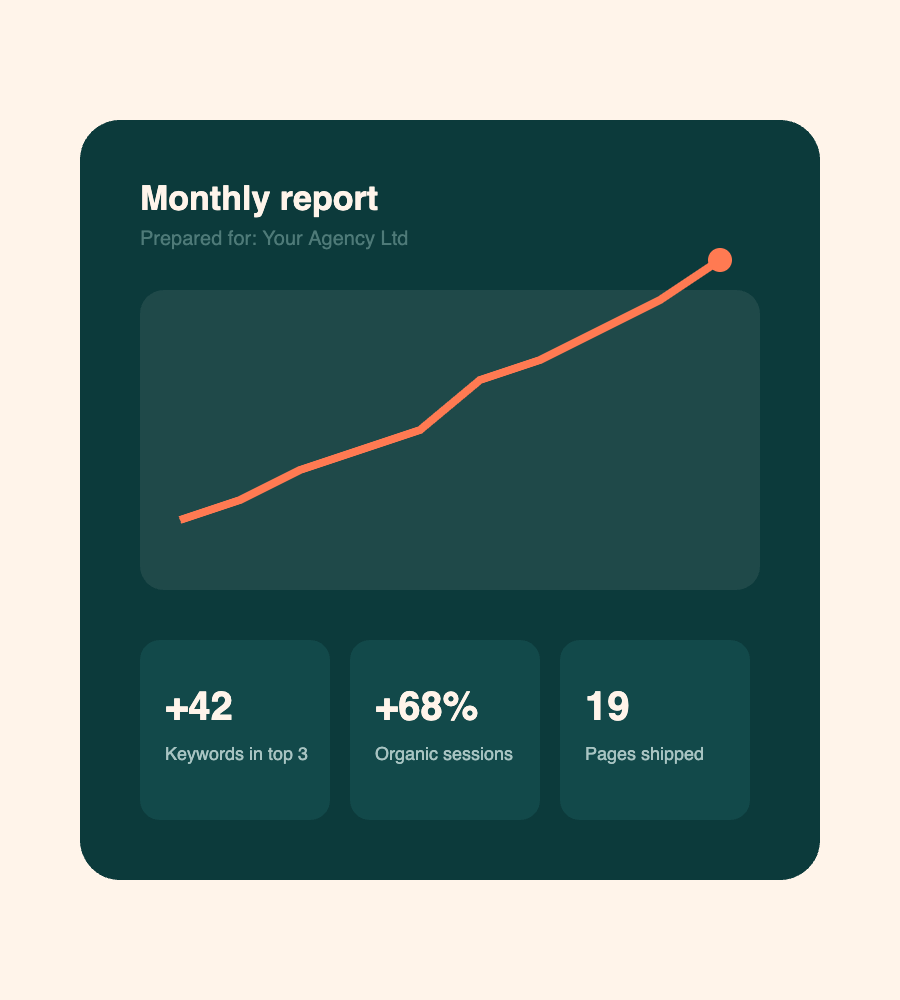 White label monthly report example